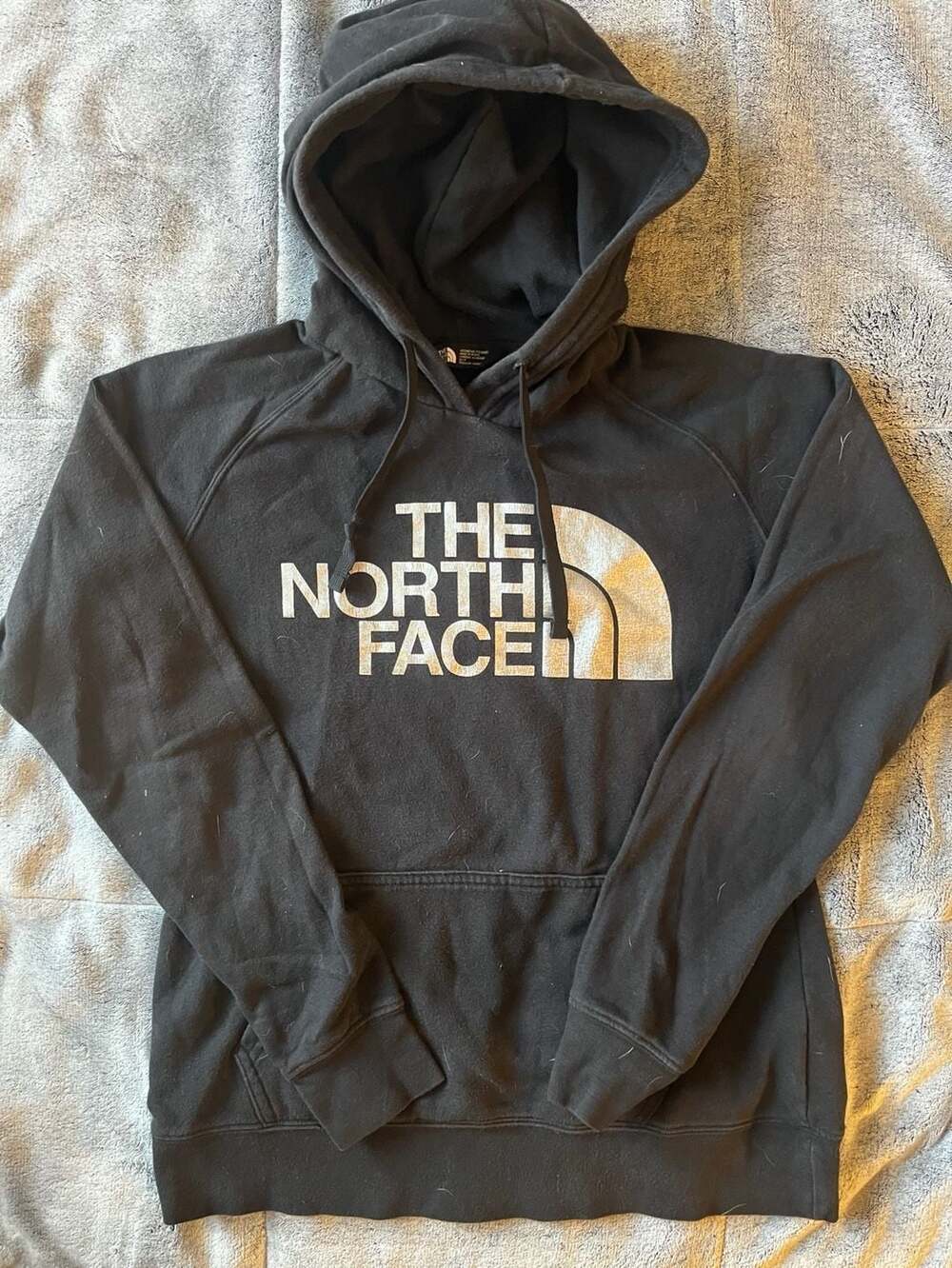 The North Face Logo Hoodie Size S Black